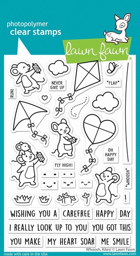 Lawn Fawn LF3417 Whoosh, Kites! 4X6 Clear Stamp Set