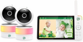LeapFrog 2-Camera Color Night Vision Video Baby Monitor with 7" HD 720p Display, Split Screen, 360 Pan & Tilt, 8X Zoom, Night Light, Humidity & Temperature Sensor, Up to 1000ft Long Range: LF920-2HD