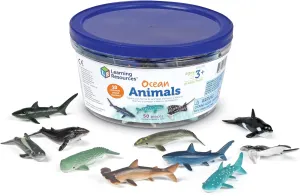 Learning Resources Ocean Animals - 50 Pieces, Ages 3  Toddler Learning Toys, Perfect for Math Counters and Imaginative Play