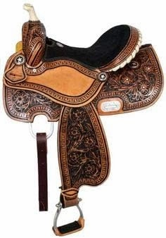 Leather Barrel Racing Western Horse Saddle Handmade Premium Horseback Comfort Riding Trail Equestrian Tooled Carved Horse Sdadles for Horse Riding Size: 10"-18" inches Seat, MOB266