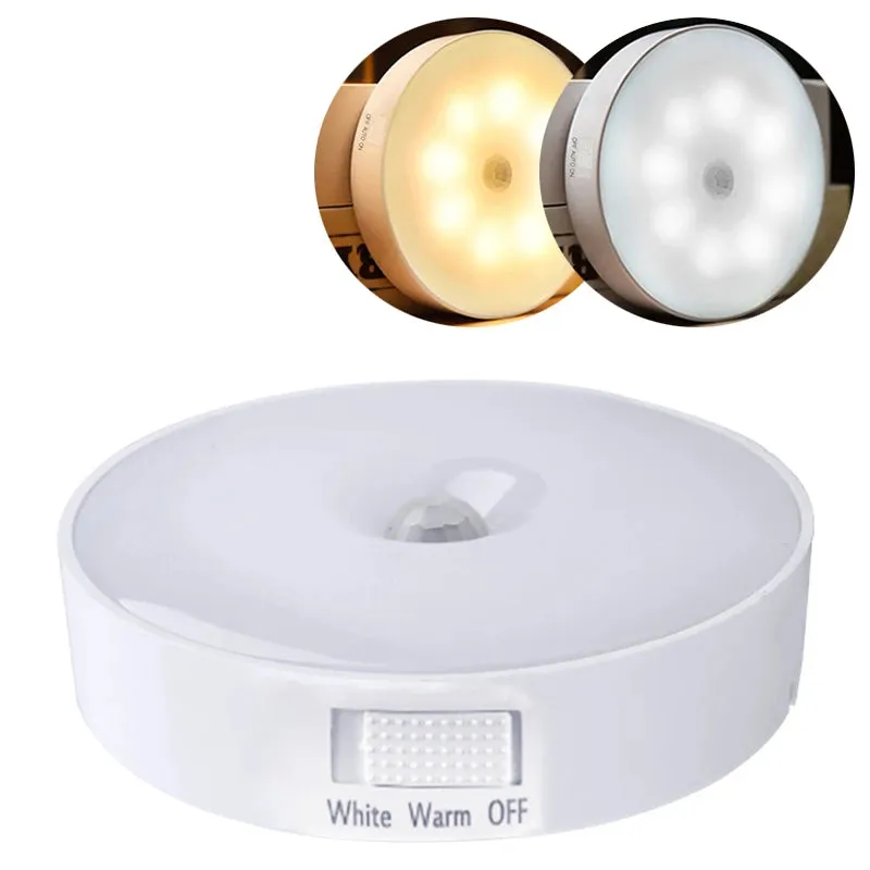 LED Night Light Motion Sensor Light USB Rechargeable