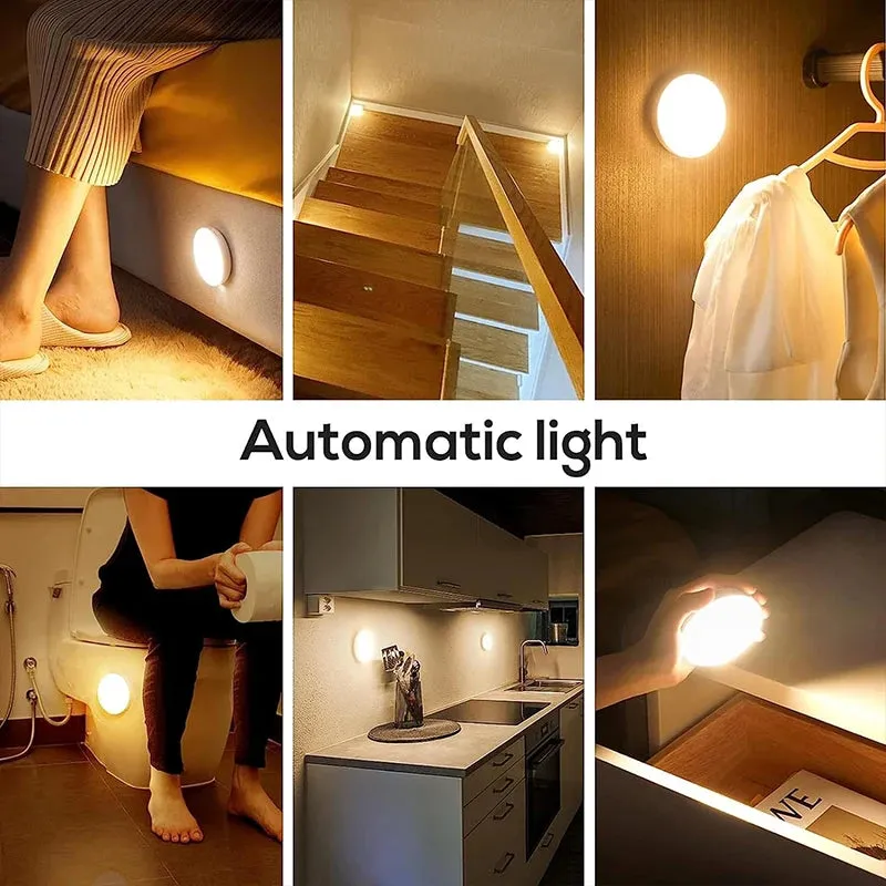 LED Night Light Motion Sensor Light USB Rechargeable