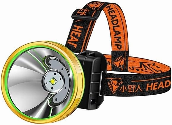 LED Headlight Strong Light Rechargeable Xenon Head-Mounted Outdoor Flashlight Lithium Battery Night Fishing Miner's Lamp