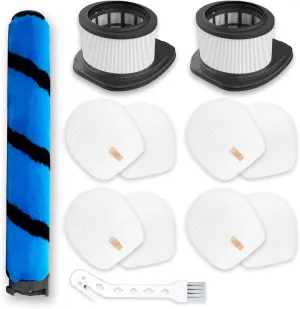 Leemone Kucbraly IZ462H Filter Replacements for Shark IZ462H IZ483H IZ482H IZ440H Vertex Cordless Stick Vacuum Cleaner, 2 HEPA Filters, 4 Foam & Felt Filters, 1 Brushroll, Part: XHF161H & 617FJ140