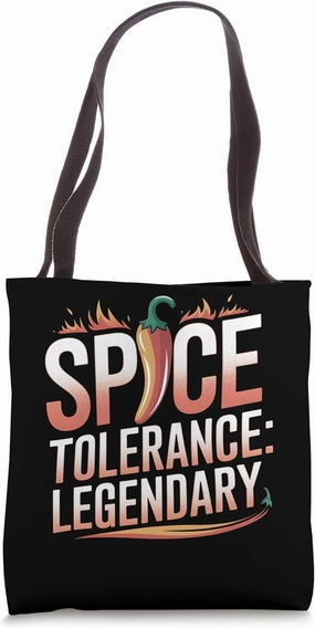 Legendary Spice Tolerance with Chili Pepper Art Tote Bag
