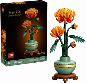 LEGO Botanicals Chrysanthemum Building Set for Adults Ages 18  - Artificial Flower for Dinner Table Centerpieces & Decoration - Gift for Mother's Day - 10368