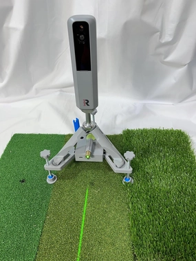Leveling and Alignment Stand with Integrated Green Alignment line and Rechargeable Battery for Rapsodo MLM2Pro and Garmin R10 Launch Monitor