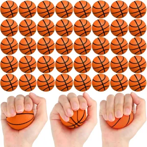 Libima 100 Pcs 2 Inch Basketball Stress Ball Mini Foam Small Basketball Party Favors Squeeze Sports Balls for Anxiety Stress Relieving Sports Theme Party Favor School