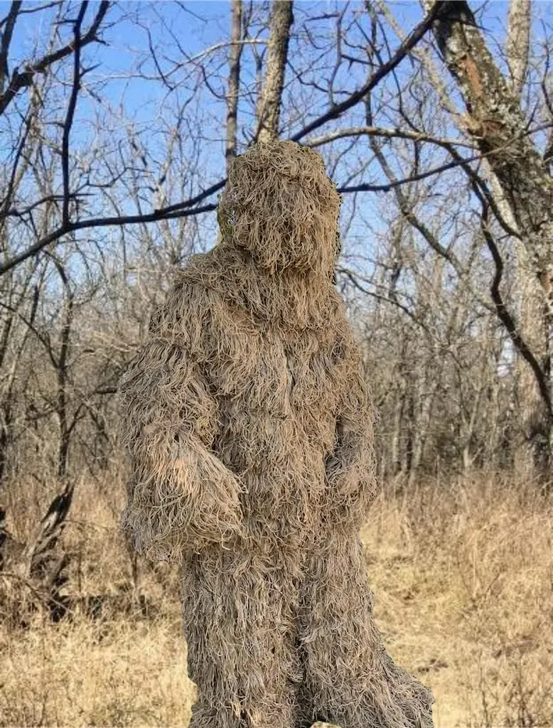 Lightweight Woodland Ghillie Suit Camo Sniper Jacket with Pants Set