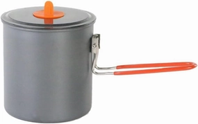 Lightweight 1L Camping Pot with Foldable Handle for Tea, Coffee, and Cooking Outdoors