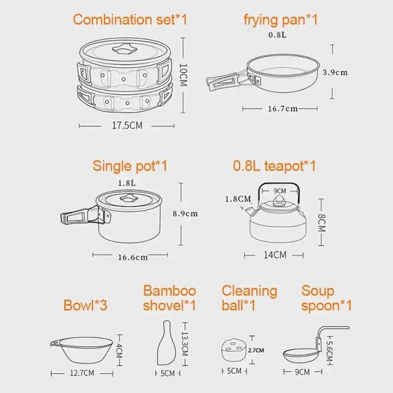 Lightweight Camping Cooking Set