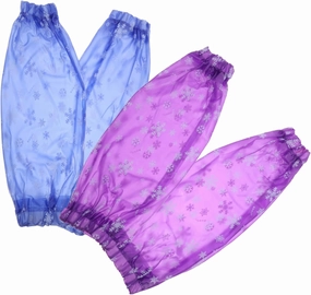 Lightweight Pvc Waterproof Oversleeve 2 Pairs Kitchen Arm Protectors Snowflake Pattern Women Men Elastic Fit Random Colors