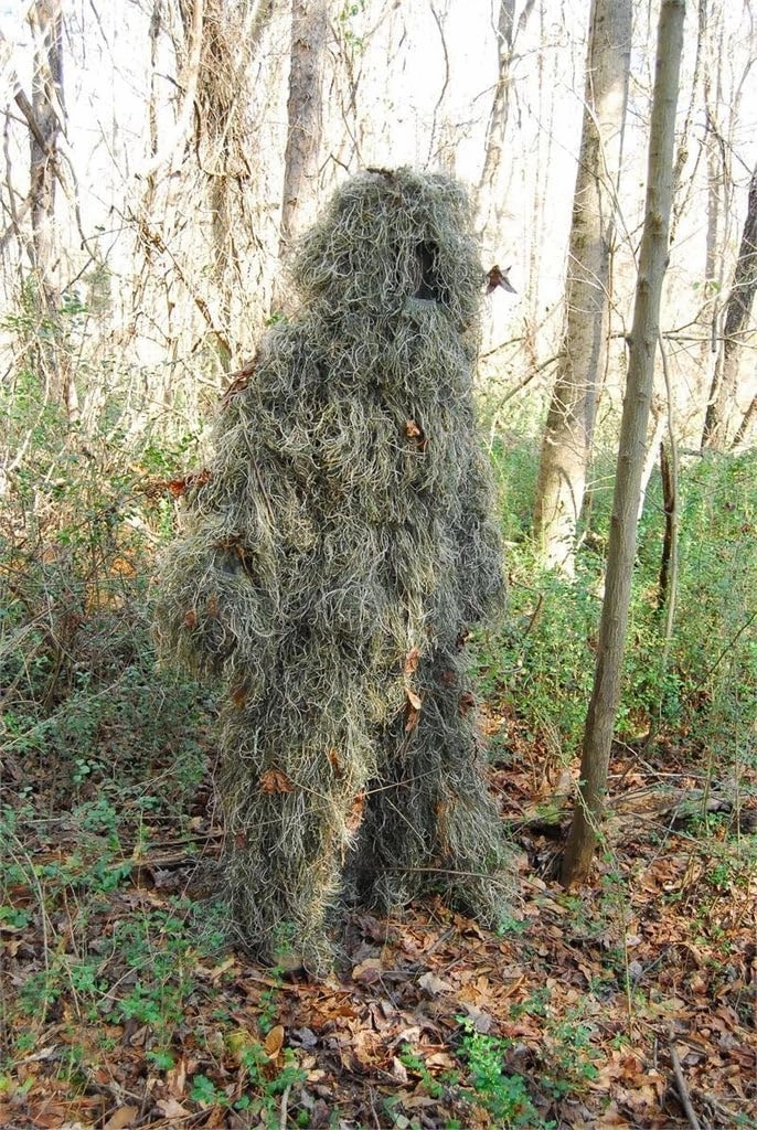 Lightweight Woodland Ghillie Suit Camo Sniper Jacket with Pants Set