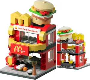 LITTCO Building Blocks City Burger House, Birthday Gifts for Adults and Kids,Toys McDonalds Set 167PCS