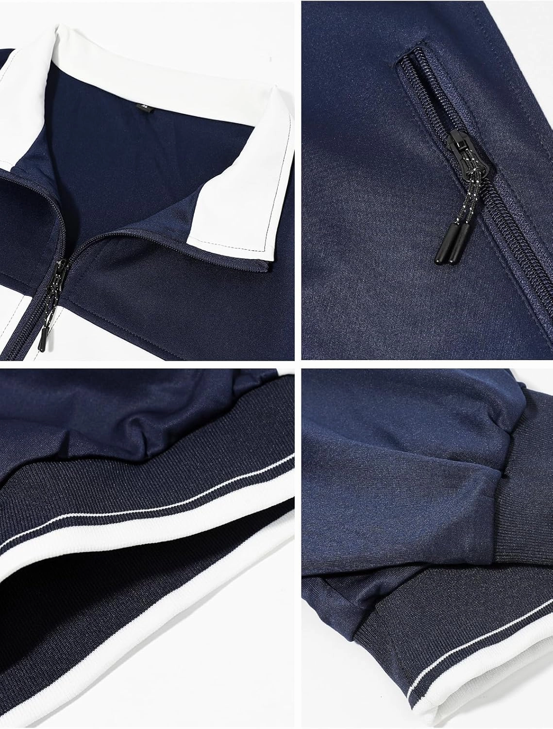 Litteking Men's Tracksuits 2 Piece Outfit Casual Long Sleeve Sweat Suit Set Full Zipper Sports Jogging Suits