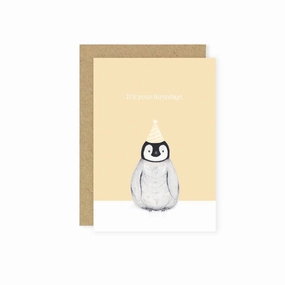 Little Roglets Penguin Birthday Card