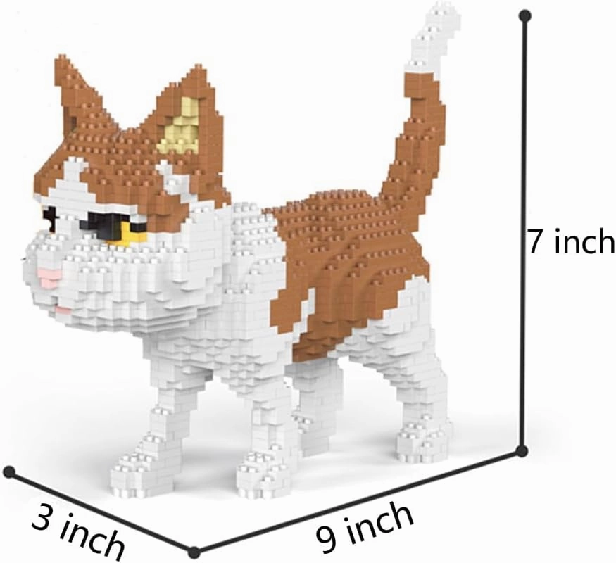 Little Yellow Cat Model - A Micro Mini Building Block Toy Set Reflecting The Elegance of Life Gift Decorations Choice