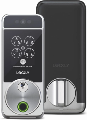 Lockly Visage Zeno Series Smart Lock, Facial Recognition & Fingerprint Keyless Entry Door Lock, Built-in Wi-Fi Deadbolt with Apple Home Key, PIN Genie Keypad, App Remote Control, Easy Installation