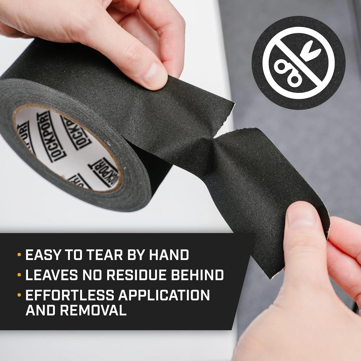 Lockport Black Gaffers Tape 2 inch x 30 Yards - 12 Pack Pro Black Gaff Tape - Bulk Pack - No Residue, Water Resistant, Non-Reflective, Easy Tear - Multipurpose