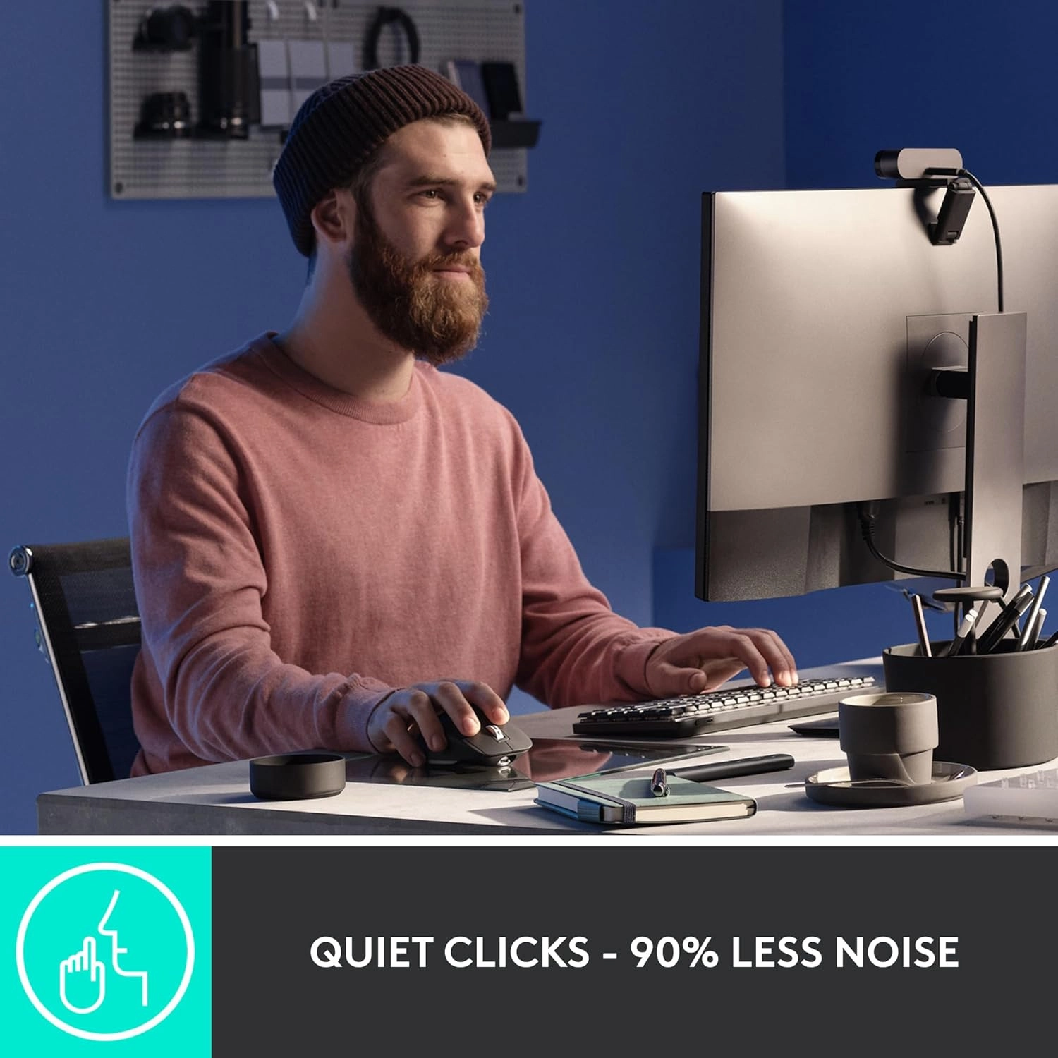 Logitech MX Master 3S Wireless Mouse, Ultra-fast Scrolling, Ergo, 8K DPI, Track on Glass, Quiet Clicks, USB-C, Bluetooth, Windows, Linux, Chrome - Graphite