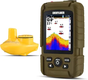 LUCKYLAKER Wireless Handheld Fish Finder Boat Portable Waterproof Depth Finder Display Transducer Kayak Fish Finders Sea Sonar Ice Fishing