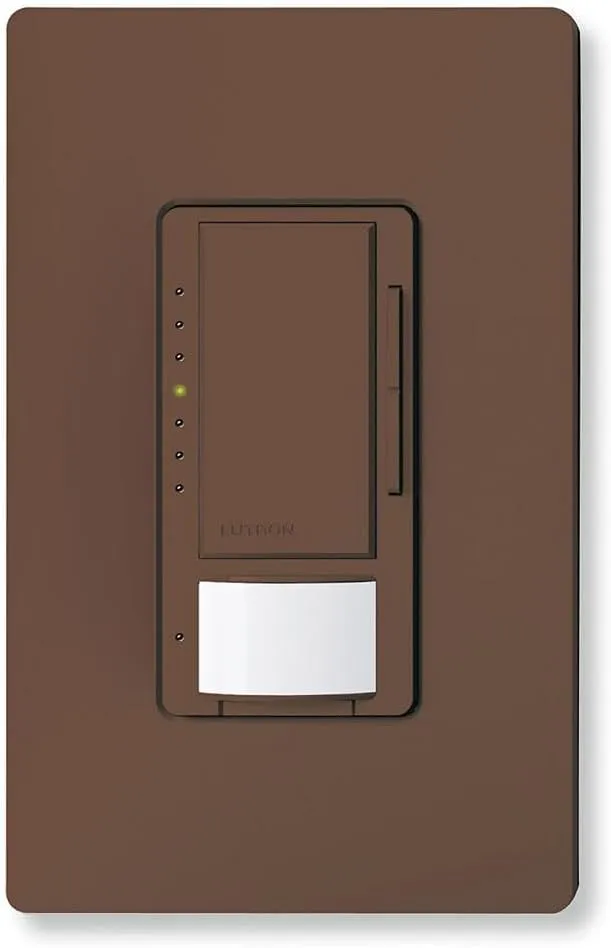 Lutron Maestro LED  Dimmer and Vacancy Sensor, Single Pole and Multi-Location, MSCL-VP153M-BR, Brown