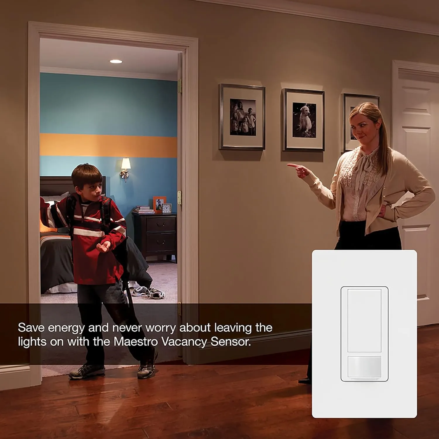 Lutron Maestro LED  Dimmer and Vacancy Sensor, Single Pole and Multi-Location, MSCL-VP153M-BR, Brown