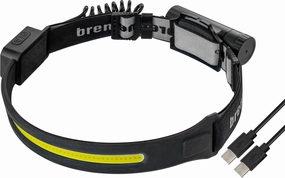 LuxPremium Battery LED Sensor Head Torch SL 500 A/Rechargeable Headlamp with Sensor (Headlamp USB C with Red Light, IP44, COB LED, 500 lm, Max. 22 Hours Lighting Time, Battery 18650