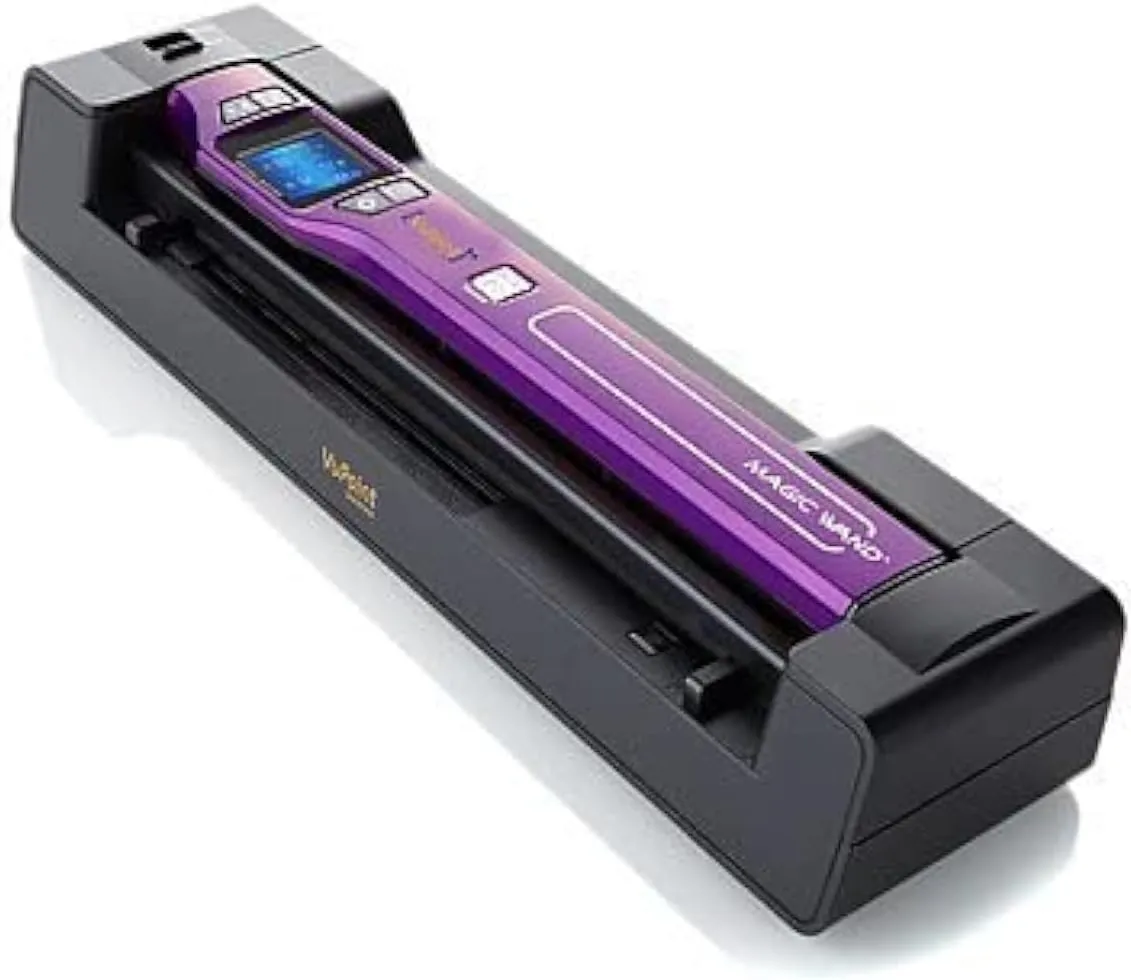 Magic Wand Document/Photo 2-in-1 Portable Scanner & Auto-Feed Dock, 1.5 Preview LCD with 1200 DPI, Rechargeable Battery (PDSDK-ST470PU-VP)