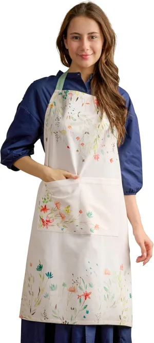 Maison d'Hermine 100% Cotton Apron for women with Pocket Kitchen Chef Apron for Men Cooking Gardening Server Waitress Maid