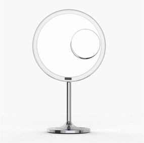 Makeup Mirror Vanity Makeup Mirror Tabletop Stand LED Touch Screen Light Makeup Mirror with 5X Magnifying Smart Sensor Desktop Vanity Mirror HD Mirrors for Beauty Makeup 8.5 inch Cosmetic Mirror