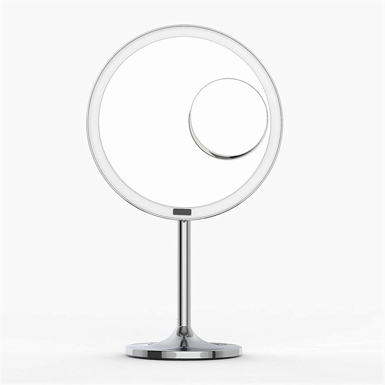 Makeup Mirror Vanity Makeup Mirror Tabletop Stand LED Touch Screen Light Makeup Mirror with 5X Magnifying Smart Sensor Desktop Vanity Mirror HD Mirrors for Beauty Makeup 8.5 inch Cosmetic Mirror
