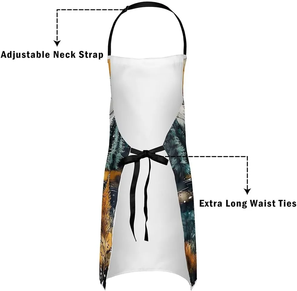 Manfei Adjustable Apron for Women,Cooking,Baking,Painting