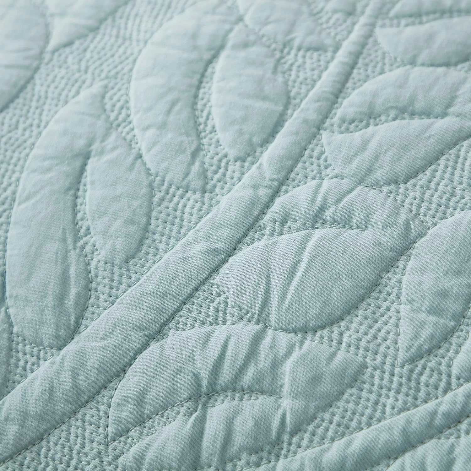 MarCielo 3-Piece 100% Cotton Oversized Bedspread Lightweight Quilt Coverlet Embroidery Farmhouse Bedding Set T0 (Aruba Blue, Queen (100"x106"))