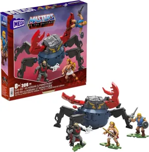 MEGA Masters of The Universe Building Set, She-Ra vs Hordak & Monstroid with 306 Pieces, 3 Poseable Micro Action Figures, for Adult Collectors