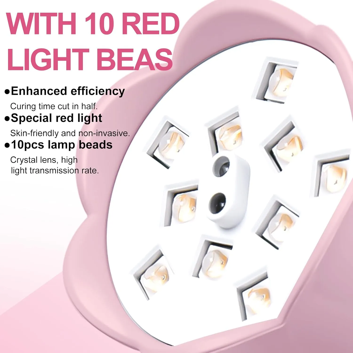 MEKK Gooseneck UV Nail Lamp Cordless Small UV Light for Nails with Sensor,Professional Flash Cure Gel Nails Light 30W Mini Gel Nail Lamp with Three Timers (10s/30s/60s) Salon & Home DIY Use-Pink