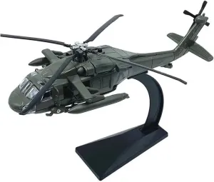 Metal Aircraft Model Diecast 1/72 Scale for UH-60 Black Hawk Helicopter Aircraft Model Collection Decoration Display Aviation Enthusiasts