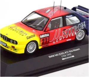 Metal Toy Vehicle 1:43 CMR for BMW M3 (E30) Unitron #21 DTM 1992 Kris Nissen Alloy Rally Car Model Collection Toy Scale Vehicles