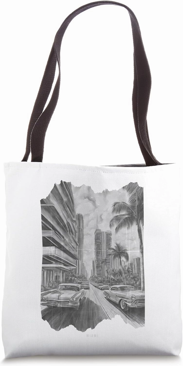 Miami FL USA Vintage World Travel Tote Bag