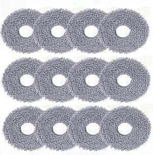 Microfiber Mop Pads Compatible with Roborock Q Revo/Qrevo MaxV Robot Vacuum Cleaner, Washable Mop Cleaning Cloths Replacement Accessories Set - 12Pcs