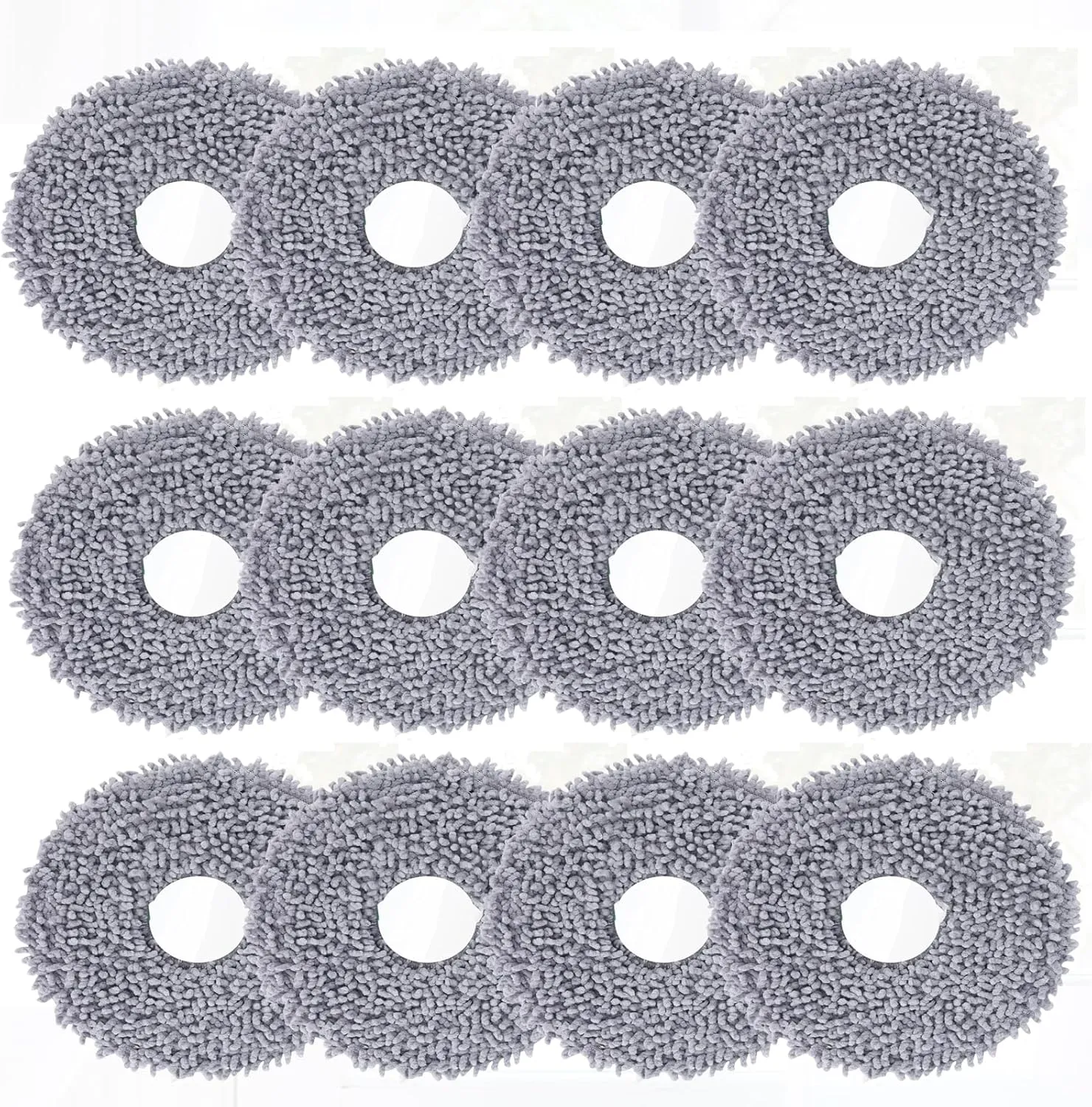 Microfiber Mop Pads Compatible with Roborock Q Revo/Qrevo MaxV Robot Vacuum Cleaner, Washable Mop Cleaning Cloths Replacement Accessories Set - 12Pcs