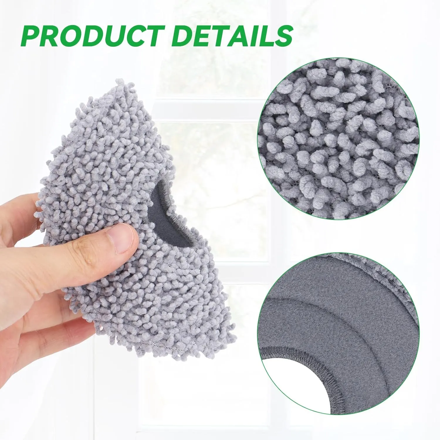 Microfiber Mop Pads Compatible with Roborock Q Revo/Qrevo MaxV Robot Vacuum Cleaner, Washable Mop Cleaning Cloths Replacement Accessories Set - 12Pcs