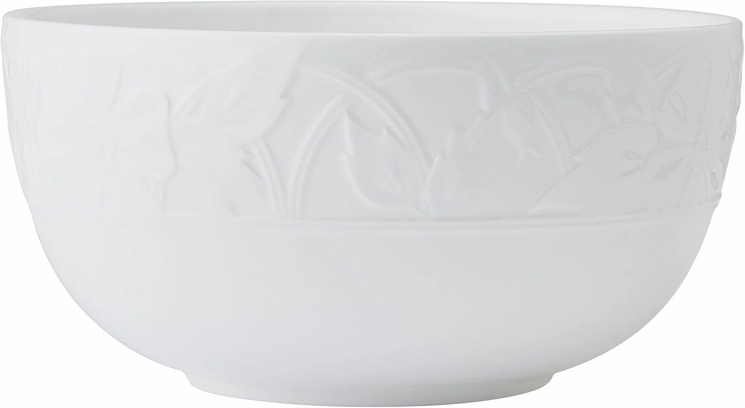 Mikasa Claire Floral Bone China Lightweight Chip Resistant 12 Piece Dinnerware Set, Service for 4, White