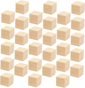 Milisten Wooden Educational Building Blocks 50 Small Cube Blocks Set Manipulatives for Kindergarten Boys and Girls