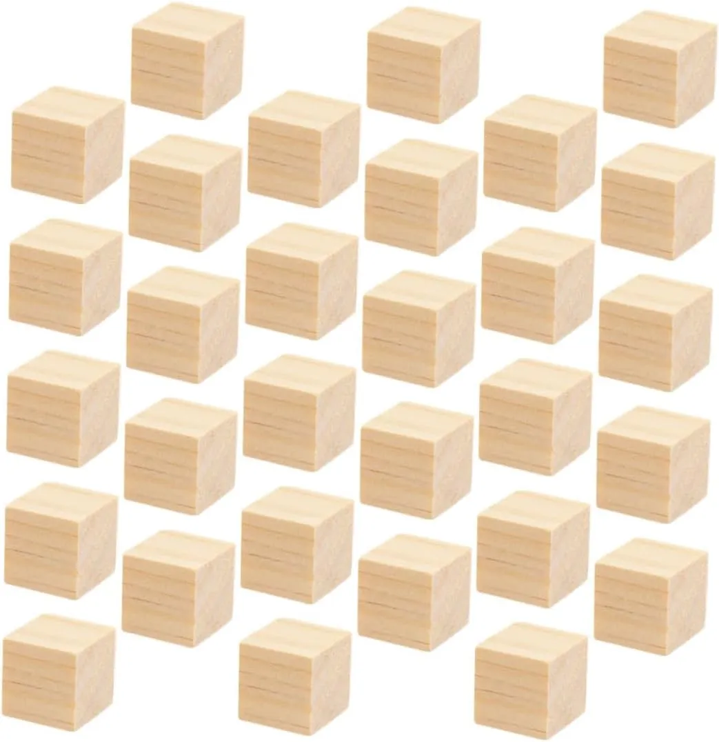 Milisten Wooden Educational Building Blocks 50 Small Cube Blocks Set Manipulatives for Kindergarten Boys and Girls