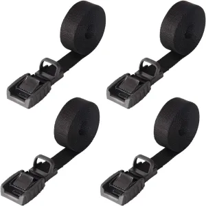Mind and Action 16 Ft Sturdy Tie Down Strap Lashing Strap with Rubber Padded Cam Lock Buckle,for Car Roof Rack,Kayak Canoe SUP Surfboard Tie Down,Boat Trailer Tow Straps(4 Pack)
