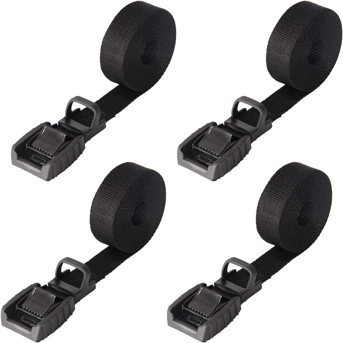 Mind and Action 16 Ft Sturdy Tie Down Strap Lashing Strap with Rubber Padded Cam Lock Buckle,for Car Roof Rack,Kayak Canoe SUP Surfboard Tie Down,Boat Trailer Tow Straps(4 Pack)