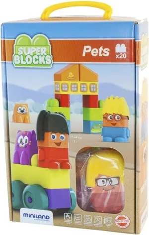 Miniland Super Blocks Set - Pets