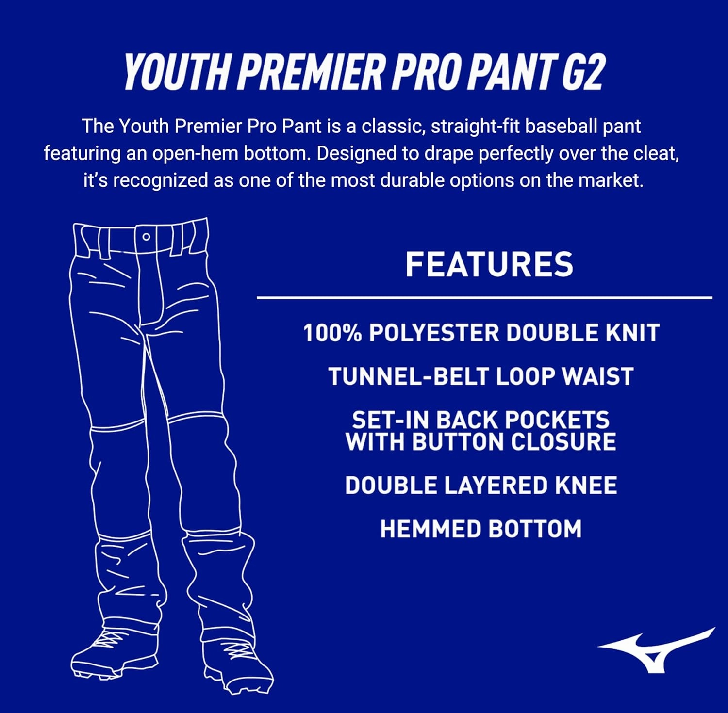 Mizuno Youth Premier Pro Baseball Pant G2