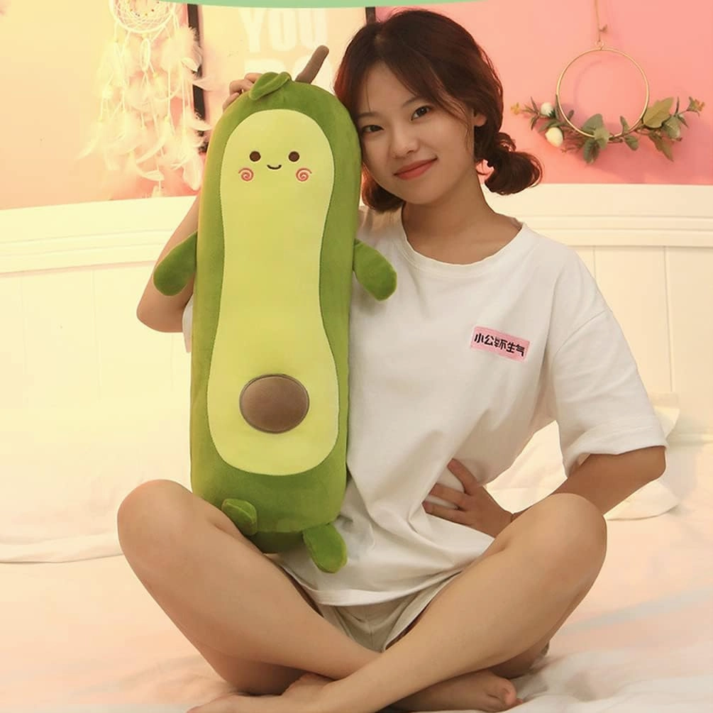 MMTTAO Long Avocado Stuffed Animal 22 Inch Plushies Squishy Snuggle Plush Toys Soft Kawaii Food Shaped Plushie Fruit Series Hugging Pillow Cushion Gift for Kids Boys Girls Home Bedroom Decor, 22Inches